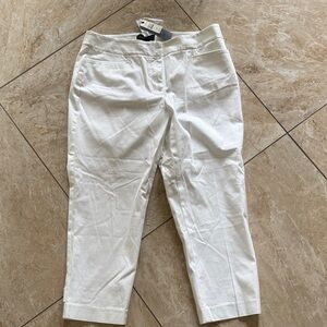 Talbots Crisp White Chinos capris new with tags size 8